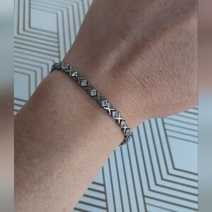 Diamond Studded Tennis Bracelet